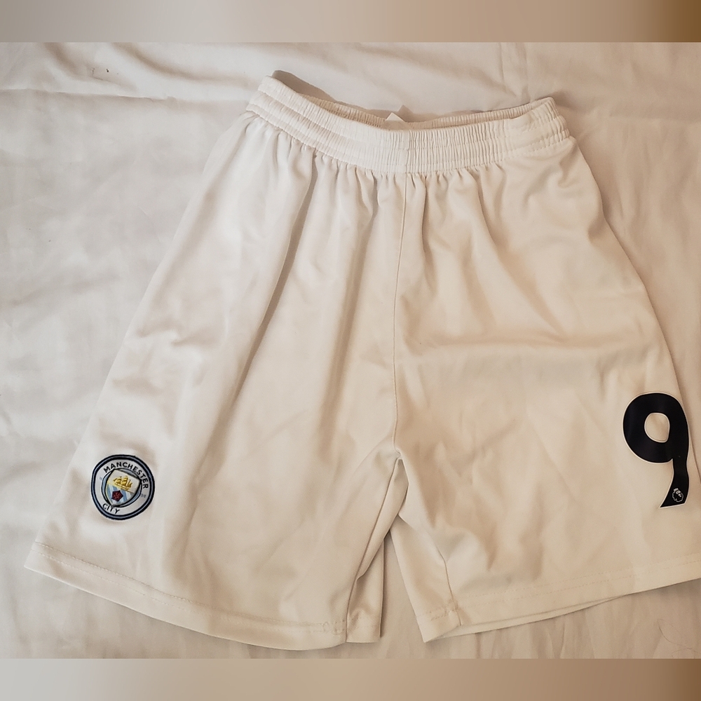 White Men's Manchester Shorts with Logo